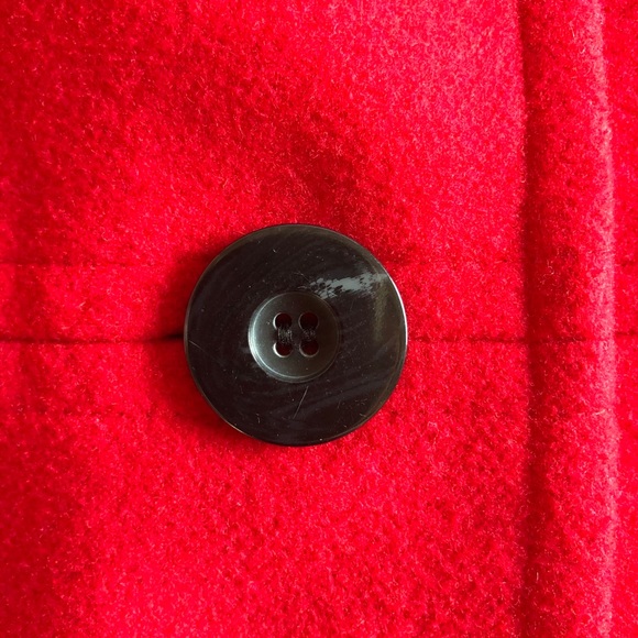JM Collection Classic Red Wool Style Coat Size XL - Picture 5 of 6